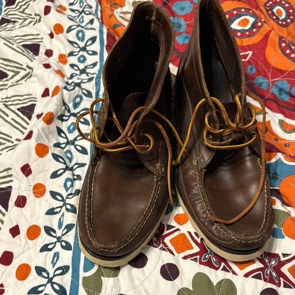 Men's 11.5 Sperry “Made in Maine” Horween leather topsider chukka boots - Picture 4 of 8